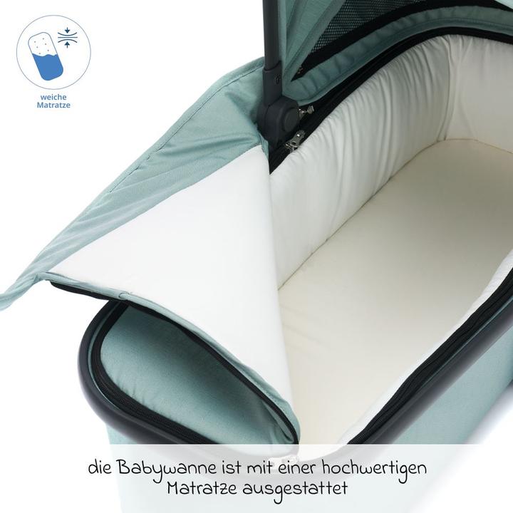 Immagine prodotto Fillikid Kinderwagenaufsätze Babywanne für Jogger Run - Schwarz Melan