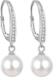 Actual product image Beneto Beautiful silver earrings with real pearls AGUC862PL