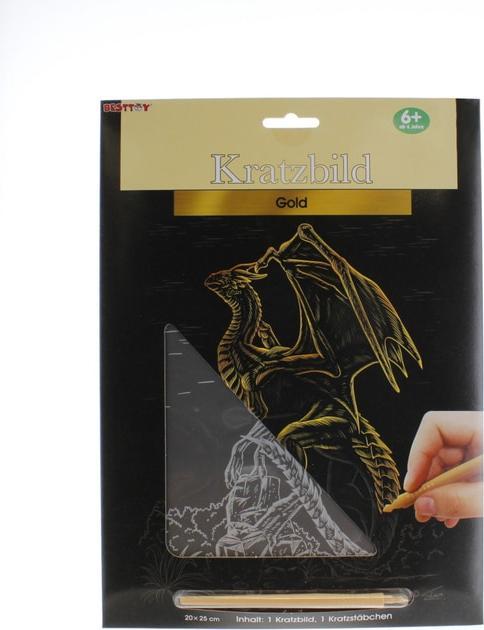 Produktbild Besttoy Kratzbild - Drache - Gold