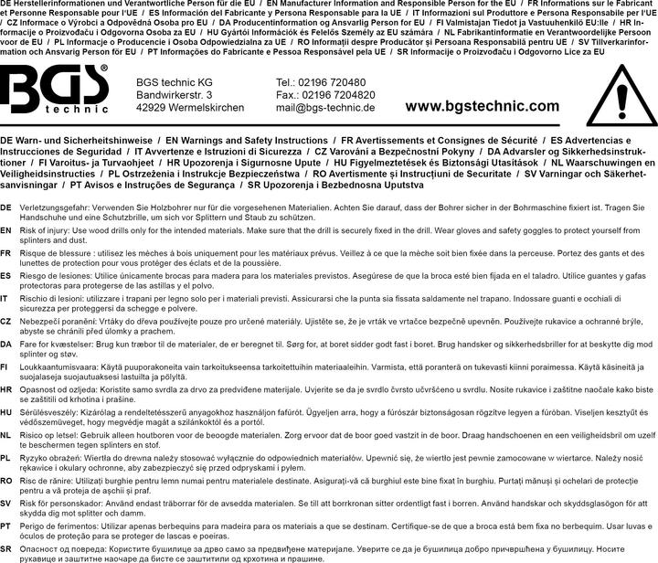 Produktbild BGS Holzbohrer-Satz 6 - 14 mm 6-tlg. (6-14 mm)