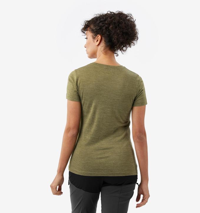 Image du produit Forclaz T-shirt manches courtes en laine mérinos femme, Merino Fresh kaki (S)