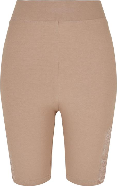 Urban Classics Ladies High Waist Lace Inset Cycle Shorts - 16956