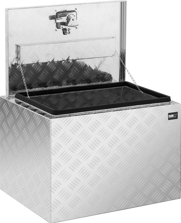 Produktbild MSW Alubox Riffelblech Alukiste Truckbox Werkzeugbox Transportkiste 45x60x45 cm 120L (45 x 60 x 45 cm, 120 l)