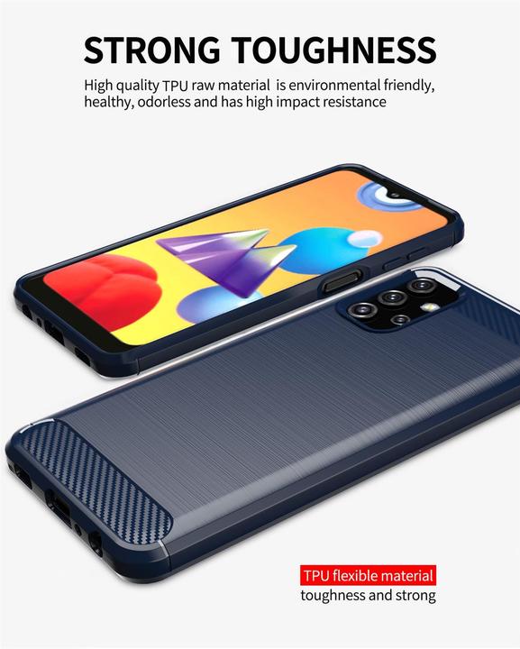 Actual product image Cadorabo TPU Ultra Slim carbon stainless steel Combi Cover (Samsung Galaxy A32 5G)