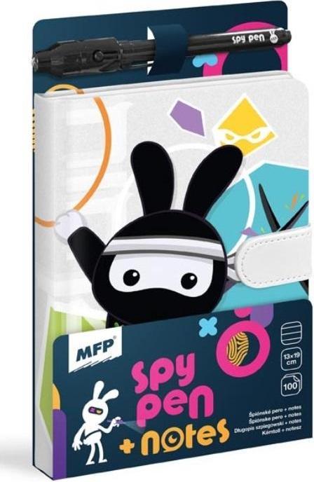 MFP Paper Schwarzes 100K-Spy-Notizbuch + UV-Stift (Speziallineatur)