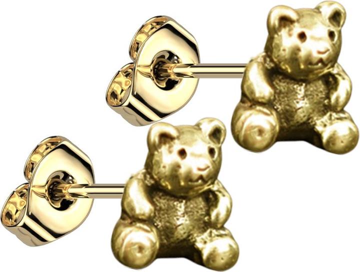 Produktbild Chaotic Trading Ohrstecker vergoldet Bär (Messing)