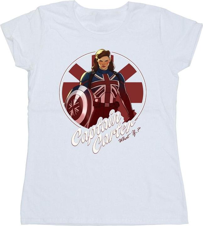 Actual product image Womens/Ladies What If Captain Carter Cotton T-Shirt (XL)