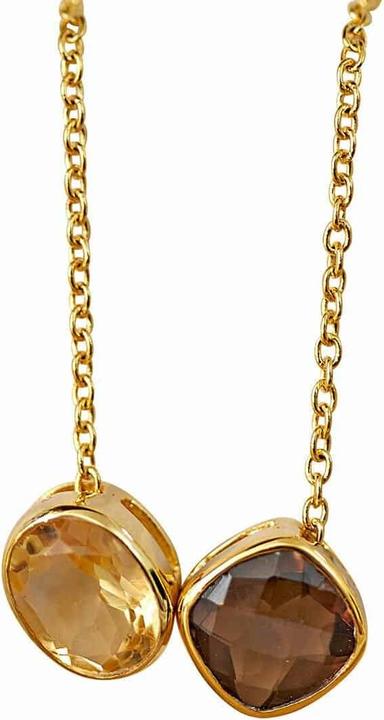 Actual product image Loberon Ovique gold necklace (925 sterling silver, Embellishment: Citrine gemstone)