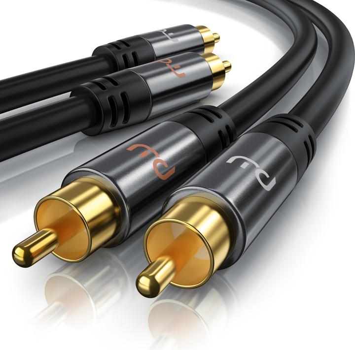 Produktbild Primewire Stereo Cinch Audio Kabel, RCA, HiFi Audio-Kabel mehrfach geschirmt, 2x Cinch auf 2x Cinch (2 m, Cinch)