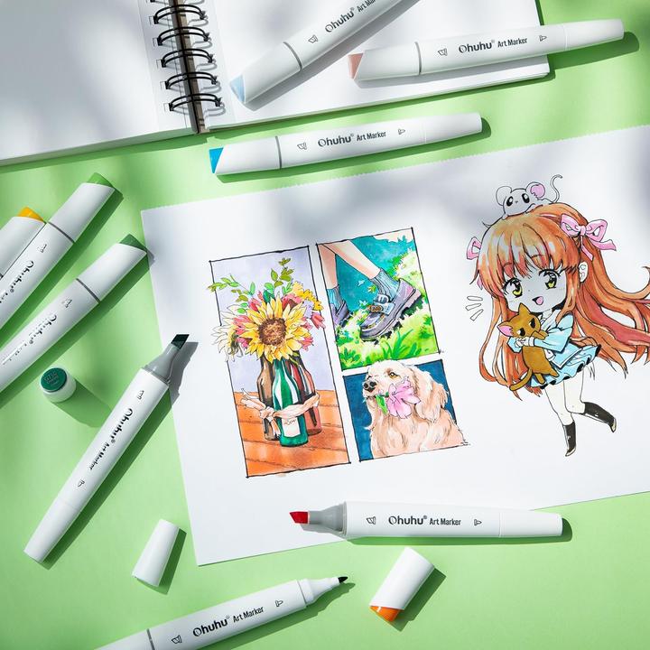 Image du produit Ohuhu Marqueurs d'art Kaala (Multicolore, 6 mm, 24 x)