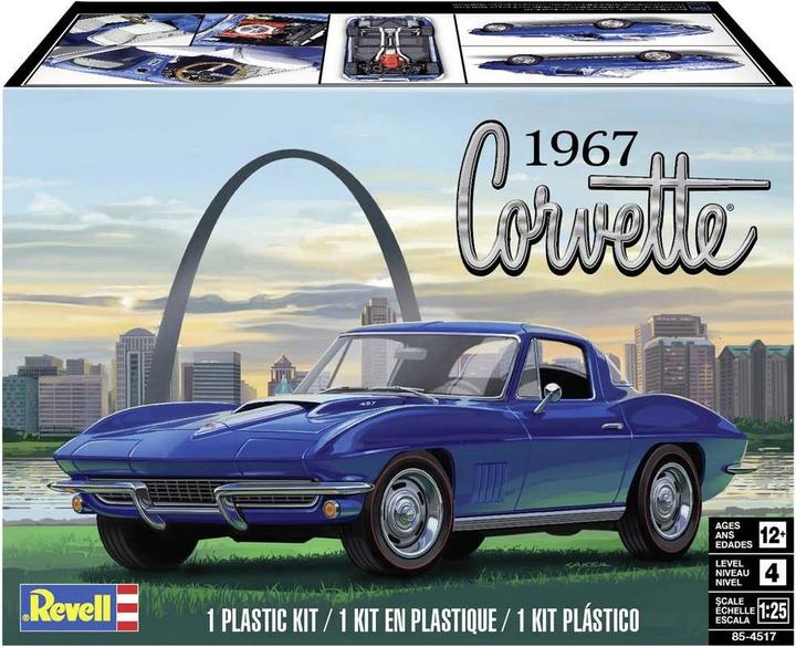 Actual product image Revell 1967 Corvette Sting Ray Sport Coupe 2N1
