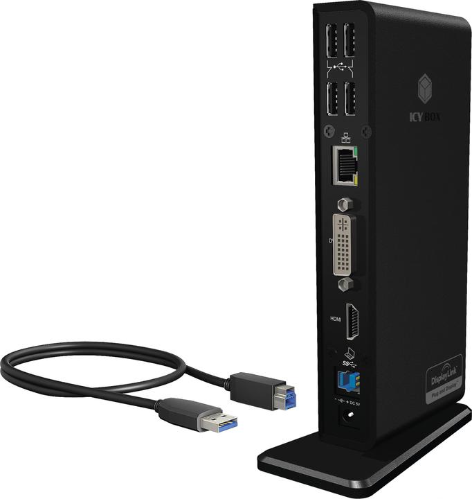 Produktbild Icy Box IB-DK2241AC - USB Type-A 3.0 Multi Dock (USB-B, 11 Ports)