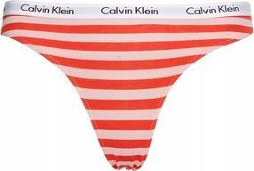 Produktbild Calvin Klein Damen Thong Tanga, Rainer Stripe Pink Shell, 32 (XS)