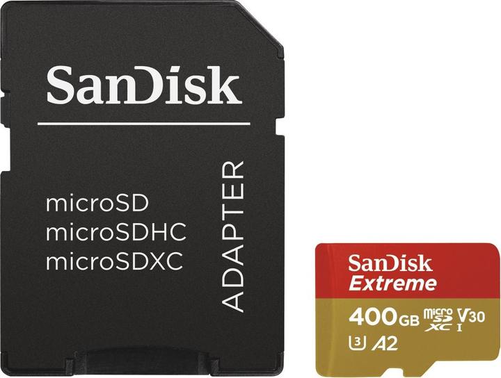 SanDisk Extreme microSD A2 (400 Go, microSDXC, U3, UHS-I)