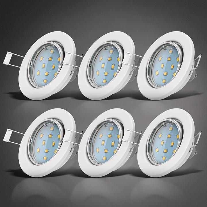 Produktbild B.K.Licht 6er Set Einbaustrahler (250 lm, GU10)