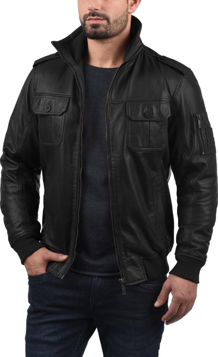 Immagine prodotto Solid Giacca In Pelle Giubotto Di Pelle Giacche Da UomoCon Collo Alto Vera Pelle (XL)