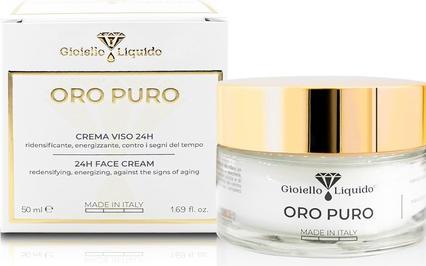 Produktbild Gioiello Liquido Gesichtscreme für reife Haut mit sofortigem Lifting-Effekt Kolloidales Gold Antiaging Hyaluronsäure (190 ml, Tagescreme)