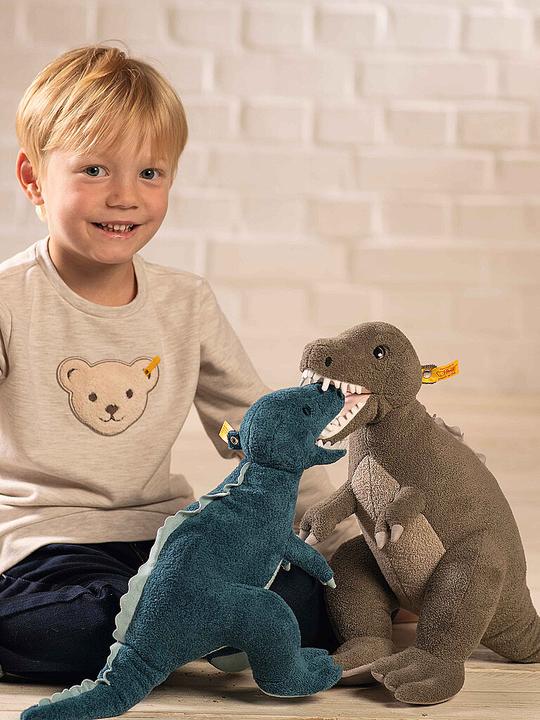 Actual product image Steiff Soft Cuddly Friends Knuffel Thaisen T-Rex - 35 cm (35 cm)