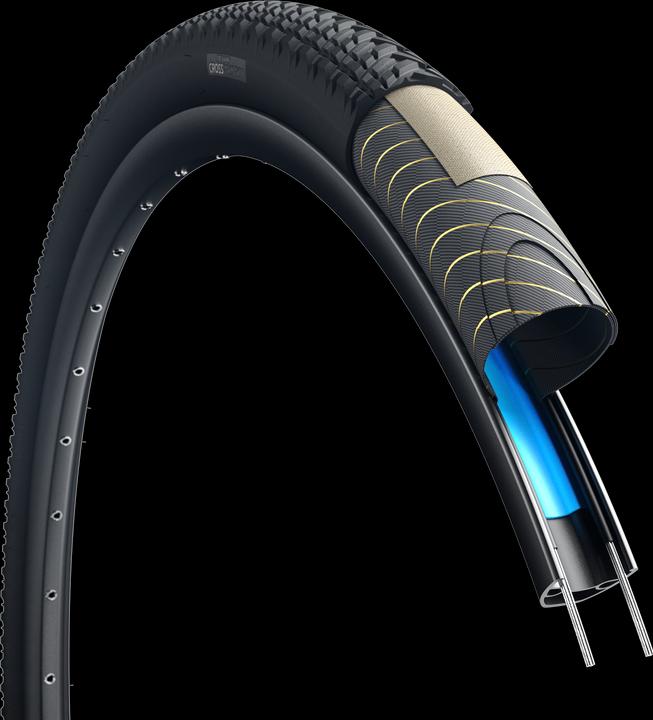 Actual product image Btwin Hybrid Bike Tyre CrossProtect+ 28"x1.50" / 700x47 mm (28 x 1.50, 40-622)