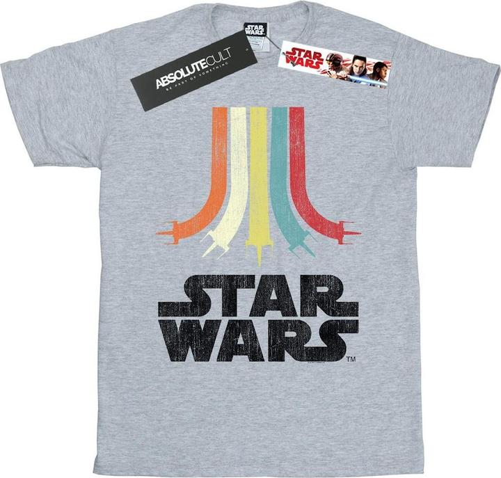 Actual product image Star Wars Womens/Ladies Retro Rainbow Cotton Boyfriend T-Shirt (M)