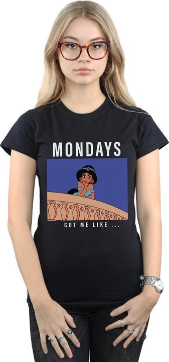 Immagine prodotto Disney Princess Jasmine Mondays Got Me Like Maglietta Donna (S)