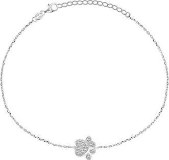 Brilio Silver - Playful silver paw bracelet BRC29W