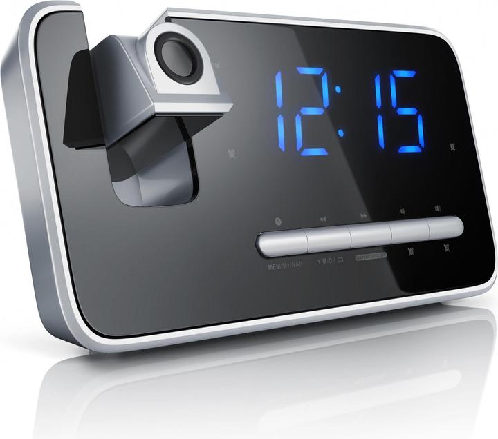 Image du produit Brandson Réveil radio numérique avec 3 niveaux de luminosité de l'écran, réveil par projection