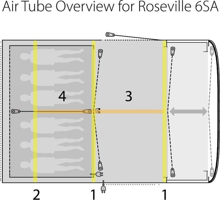 Actual product image Outwell Roseville 6SA (Tunnel tent, 34.50 kg, 6 persons)
