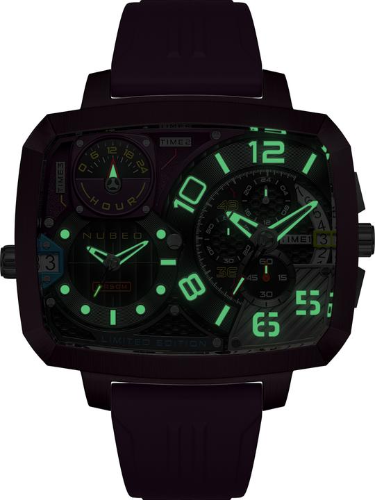 Immagine prodotto Nubeo NB-6084-06 Orologio da uomo Odyssey Triple Time-Zone Limited 58mm 5ATM (Cronografo)