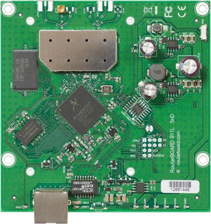 Actual product image MikroTik 911 Lite5 with 600MHz Atheros CPU, 64MB RAM, 5Ghz 802.11a/n Single Chain RouterBOARD