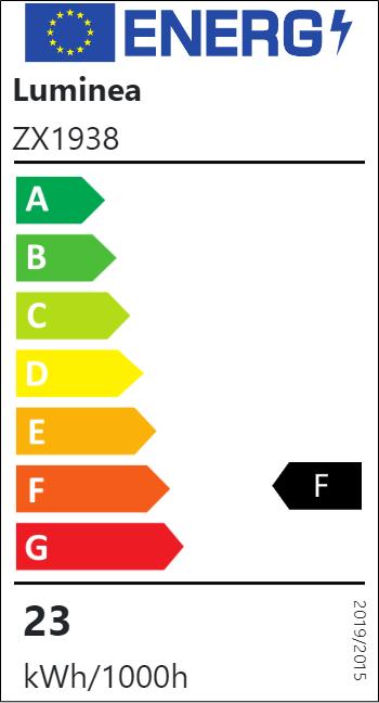 Etichetta energetica Luminea Set di 2 lampade LED ad alta potenza E27, 24 watt, 2.452 lumen, 6.500 K (E27, 24 W, 2452 lm, 2 x, C)