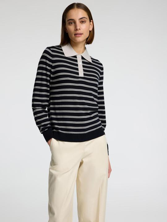 Produktbild Selected Femme 100% Merinowoll Langarm-Poloshirt (S)