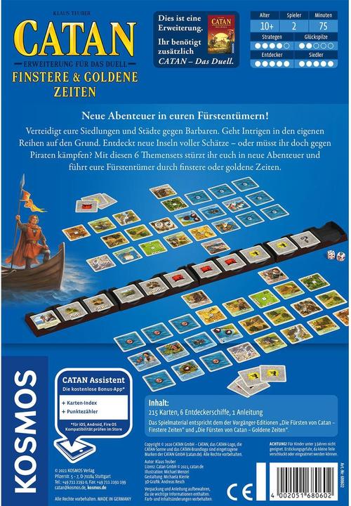 Produktbild Kosmos Catan- Erweiterung für das Duell- Finstere & Goldene Zeiten (Deutsch)