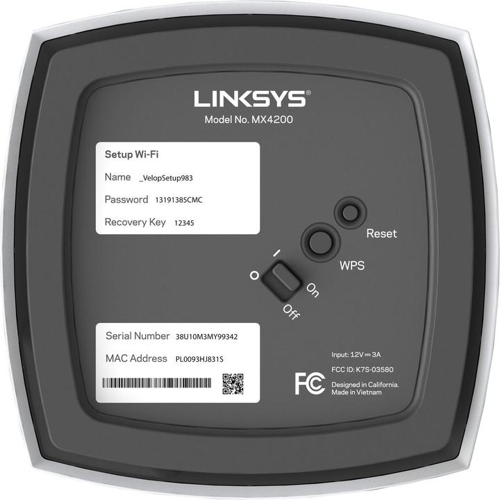 Actual product image Linksys Velop WiFi 6 AX4200 Mesh-WLAN Tri-Band-System pack of 2 (MX8400)