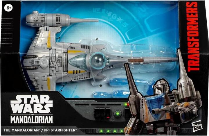 Actual product image Hasbro Star Wars x Transformers action figure The Mandalorian / N-1 Starfighter 19 cm