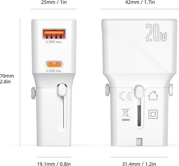 Actual product image 4smarts Nomad world travel adapter