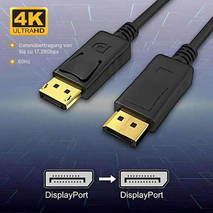 Produktbild Hermex 5m Bildschirmkabel DisplayPort Kabel DP-Kabel Monitoranschlusskabel (5 m, DisplayPort)