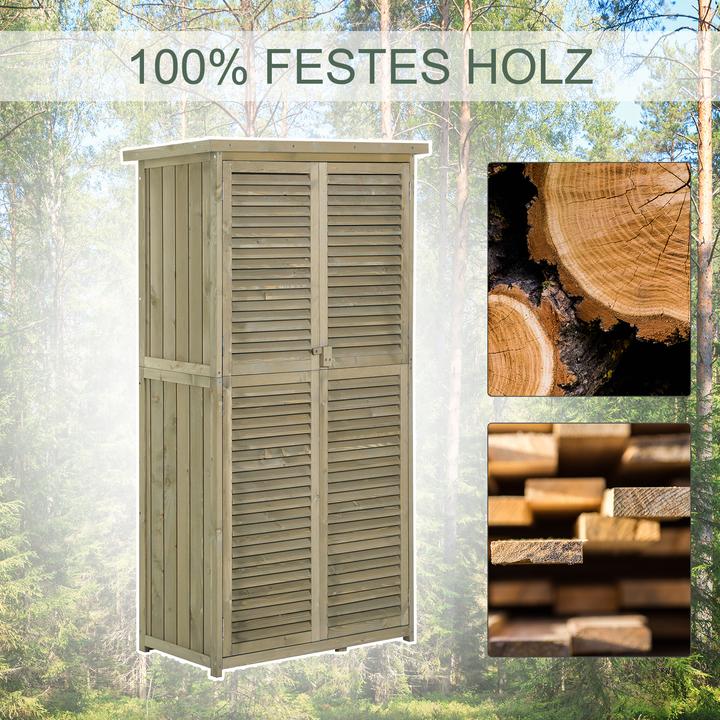 Produktbild Outsunny Geräteschuppen mit 4 Fächer