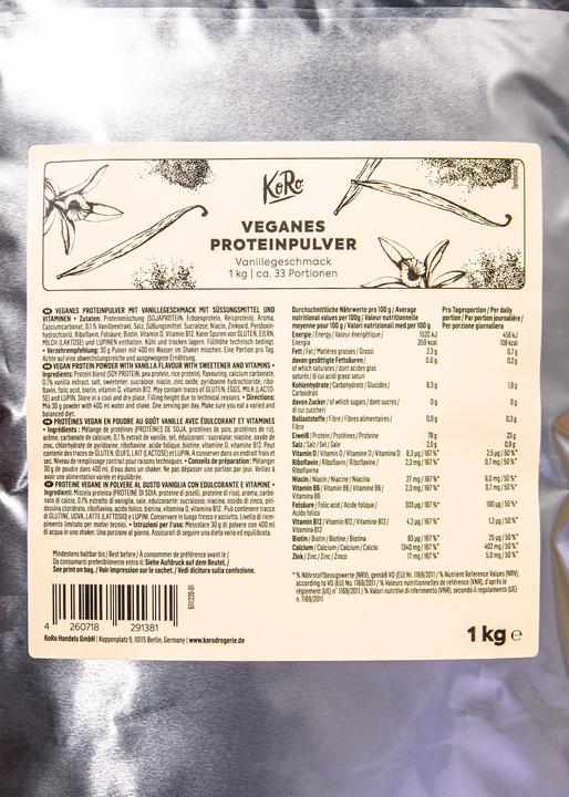 Image du produit KoRo Poudre de protéine végétalienne (Vanille, 1 pcs, 1000 g)