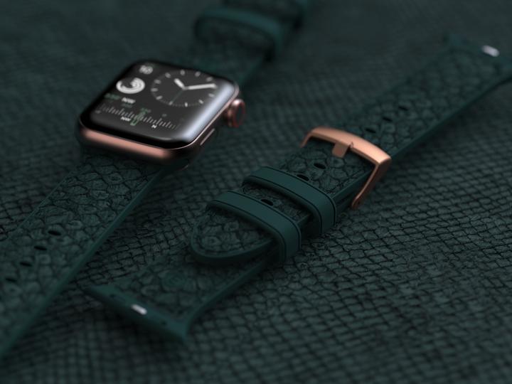 Image du produit Njord Jord Watch Strap For (44 mm, 45 mm, Cuir végétalien, Cuir de saumon, Fermeture en acier inoxydable)