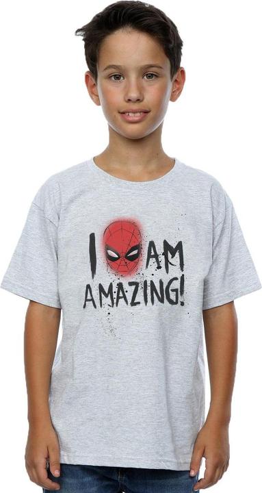Actual product image Boys Spider-Man I Am Amazing T-Shirt (140, 146)