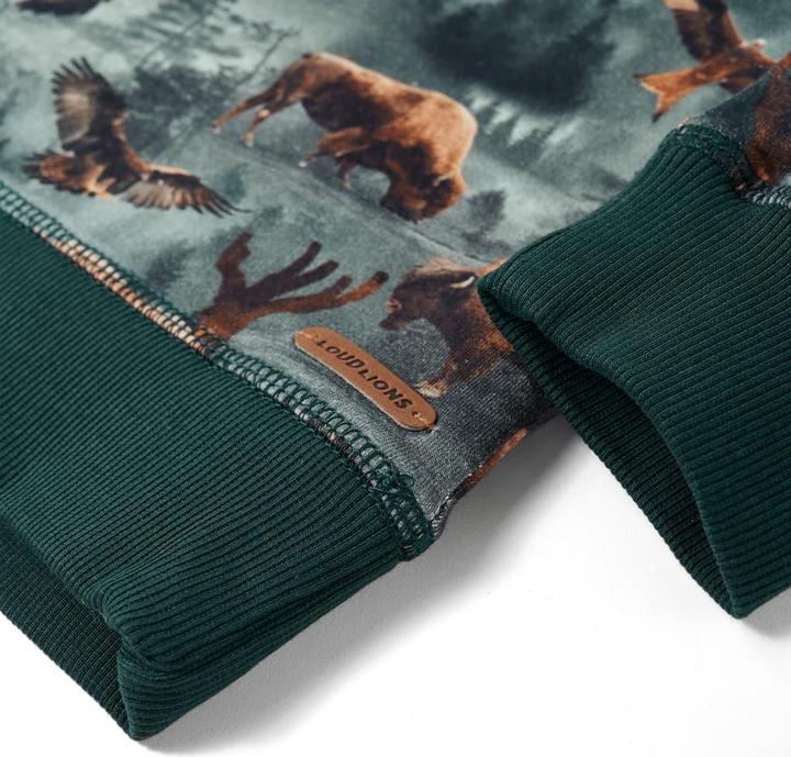 Produktbild VidaXL Kinder-Sweatshirt Dunkelgrün 116,Material: 95 % Baumwolle (116)