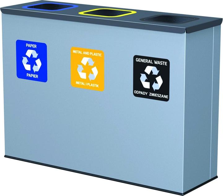 Immagine prodotto Alda bidone per la raccolta differenziata in acciaio inox (A134-10) (180 l)