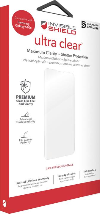 Produktbild Zagg InvisibleShield 200202662 Displayschutzfolie Transparente Displayschutzfolie Mobiltelefon (1 Stück, Samsung Galaxy S10e)