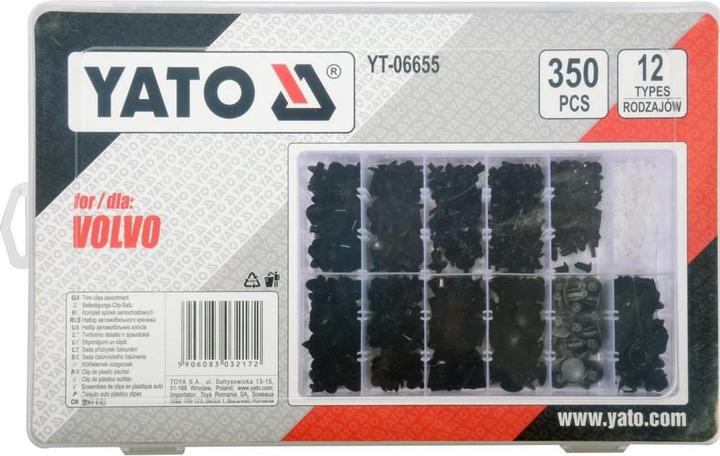 Image du produit Yato Automobile/Voiture Clips Assortiment Boîte 350pcs VOLVO ( YT-06655)