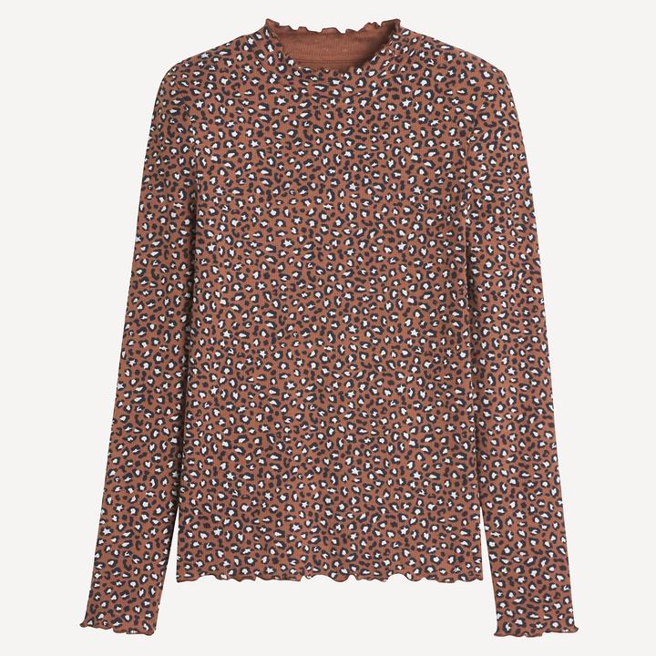 Image du produit La Redoute Collections Langarmshirt mit Leopardenmuster (94)