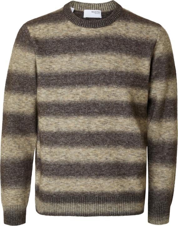 Produktbild Selected Homme Gestreifter Ombré Pullover mit Rundhalsausschnitt (XXL)