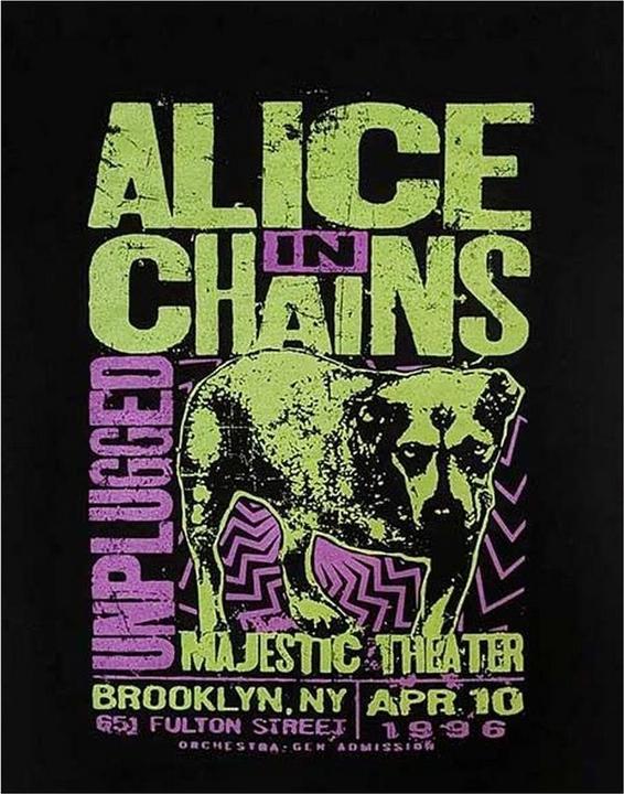 Actual product image Alice In Chains Unisex Adult MTV Unplugged Dog T-Shirt (XXL)