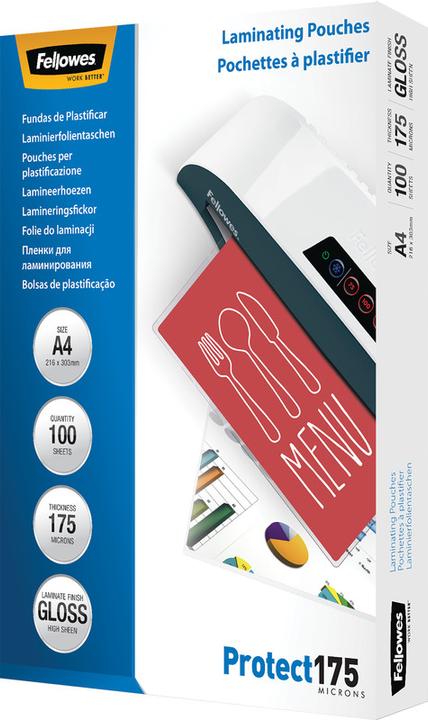 Actual product image Fellowes Protect 175 (A4, 100 Piece, 175 µm)