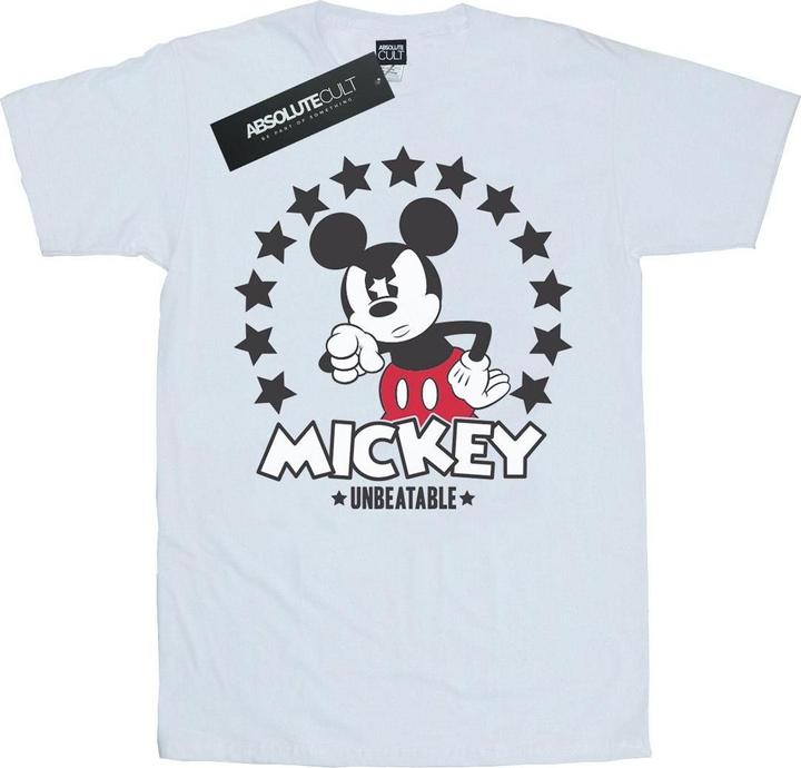 Actual product image Disney Womens/Ladies Mickey Mouse Unbeatable Cotton Boyfriend T-Shirt (3XL)
